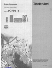 Panasonic SC-HD515 Operating Instructions Manual