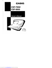 CASIO CSF-8950 Owner's Manual