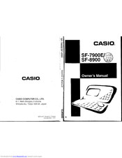 CASIO SF-8900 Owner's Manual