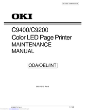Oki C 9400 Maintenance Manual