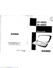 CASIO SF-4980Z User Manual