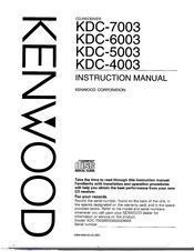 KENWOOD KDC-7003 Instruction Manual