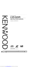 KENWOOD LVD-820R Instruction Manual