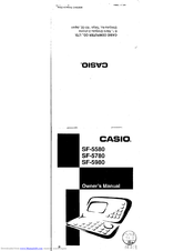 CASIO SF-5580 Owner's Manual