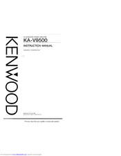 KENWOOD KA-V9500 Instruction Manual