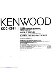 KENWOOD KDC-X911 Instruction Manual