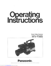Panasonic WV-F565 Operating Instructions Manual