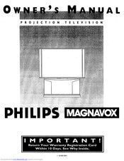 Philips Projection Television Owner's Manual