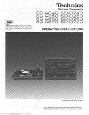 Technics RS-D190W Operating Instructions Manual