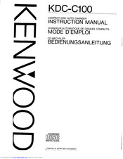 KENWOOD KDC-C100 Instruction Manual