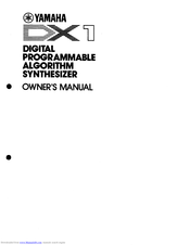 Yamaha DX1 Owner's Manual