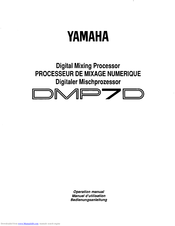 Yamaha DMP7D Operation Manual