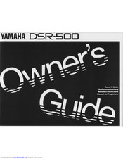 Yamaha Portatone DSR-500 Owner's Manual
