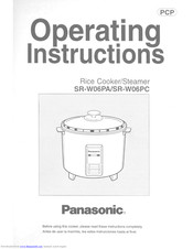 Panasonic SR-W06PA Operating Instructions Manual