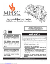 MHSC MJ27NR Installation And Operating Instructions Manual