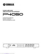 Yamaha P4050 Operation Manual