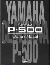 Yamaha Clavinova P-500 Owner's Manual