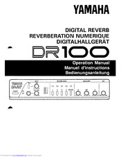 Yamaha DR100 Operation Manual