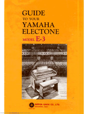 Yamaha Electone E-3 Manual