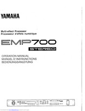 Yamaha EMP700 Operation Manual