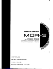 Yamaha MDR-3 User Manual