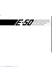 Yamaha Electone E-50 Manual