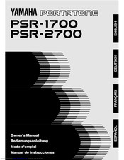 Yamaha PortaTone PSR-2700 Owner's Manual