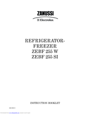 Zanussi Electrolux ZEBF 255 W Instruction Booklet