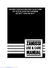 Zanussi HC9617 Use And Care & Installation Manual