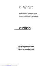 Clarion CZ200 Owner's Manual & Installation Manual
