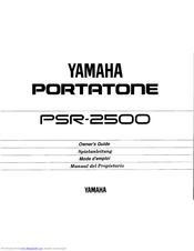 Yamaha PortaTone PSR-2500 Owner's Manual