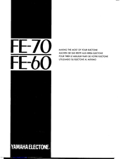 Yamaha Electone FE-70 Manual