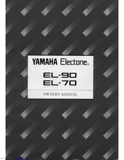 Yamaha Electone EL-70 Owner's Manual