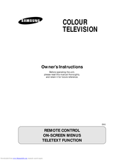 Samsung CS-29Q1PW Owner's Instructions Manual