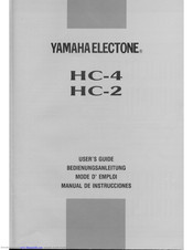 Yamaha Electone HC-2 User Manual
