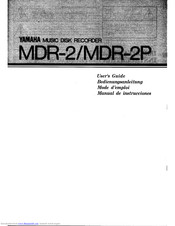Yamaha MDR-2P User Manual