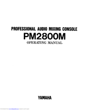 Yamaha PM2800M Operating Manual