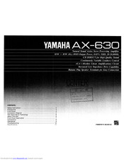 Yamaha AX-630 Owner's Manual