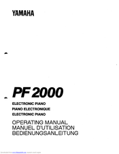 Yamaha PF2000 Operating Manual