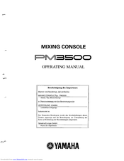 Yamaha PM3500 Operating Manual