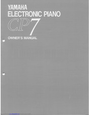 Yamaha CP-7 Owner's Manual