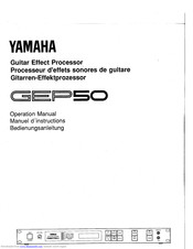 Yamaha GEP50 Operation Manual