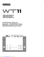 Yamaha WT-11 Operation Manual