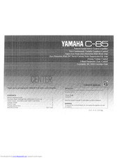Yamaha C-85 Owner's Manual