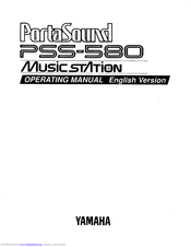 Yamaha PortaSound PSS-580 Operating Manual