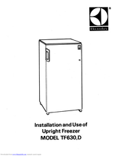 Electrolux D) Installation And Use Manual