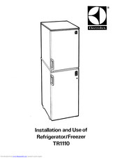 Electrolux TR1110 Installation And Use Manual