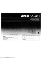 Yamaha M-40 Owner's Manual