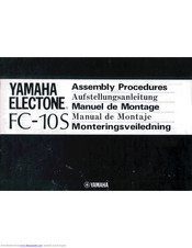 Yamaha Electone FC-10S Assembly Procedures