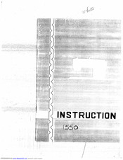 White 1550 Instructions Manual